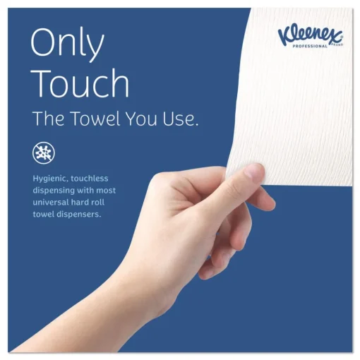 New 1-Ply 7.5 in. x 700 ft. Hard Roll Paper Towels with Premium Absorbency Pockets - White with Gray Core (6/Carton) Paper & Dispensers