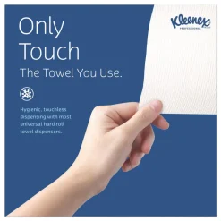 Online 1-Ply 7.5 in. x 700 ft. Hard Roll Paper Towels with Premium Absorbency Pockets - White with Blue Core (6/Carton) Paper & Dispensers
