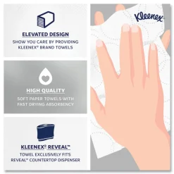 Clearance 2-Ply 8 in. x 9.4 in. Reveal Multi-Fold Towels - White (16/Carton) Paper & Dispensers