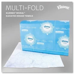 Clearance 2-Ply 8 in. x 9.4 in. Reveal Multi-Fold Towels - White (16/Carton) Paper & Dispensers