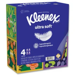 Hot Ultra Soft 3-Ply Facial Tissue - White (12/Carton) Paper & Dispensers