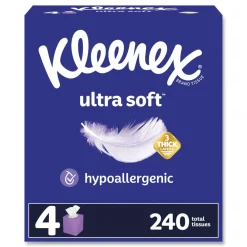 Hot Ultra Soft 3-Ply Facial Tissue - White (12/Carton) Paper & Dispensers