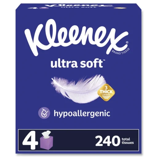 Hot Ultra Soft 3-Ply Facial Tissue - White (12/Carton) Paper & Dispensers