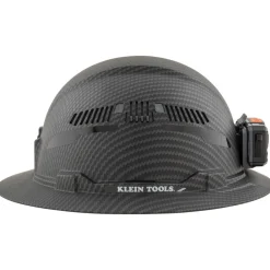 Sale 60347 Class C Vented Full Brim Hard Hat with Rechargeable Lamp - KARBN Pattern Protective Head Gear