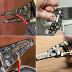 New 7.4 in. Solid and Stranded Copper Wire Stripper and Cutter - Blue/Yellow Cutting Tools