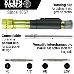 Best 4-in-1 Electronics Multi-Bit Pocket Screwdriver Set with Professional Phillips and Slotted Bits Screwdrivers