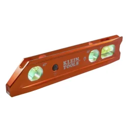 Best Water/Impact Resistant Lighted Torpedo Level with Magnet, 3 Vials and V-Groove Measuring Tools