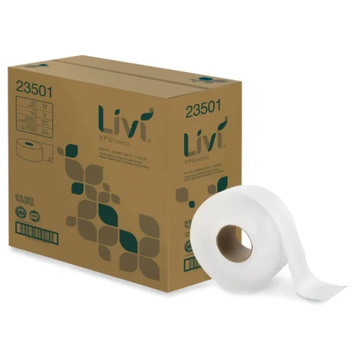 Discount 3.3 in. x 1000 ft. 2-Ply Jumbo Bath Tissue - White (1-Carton) Cleaning & Janitorial Supplies