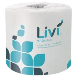 4.06 in. x 3.75 in. 2-Ply Septic-Safe Bath Tissue - White (80/Carton) Paper & Dispensers