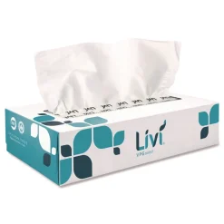 2-Ply Flat Box Facial Tissue - White (30 Boxes/Carton) Cleaning & Janitorial Supplies