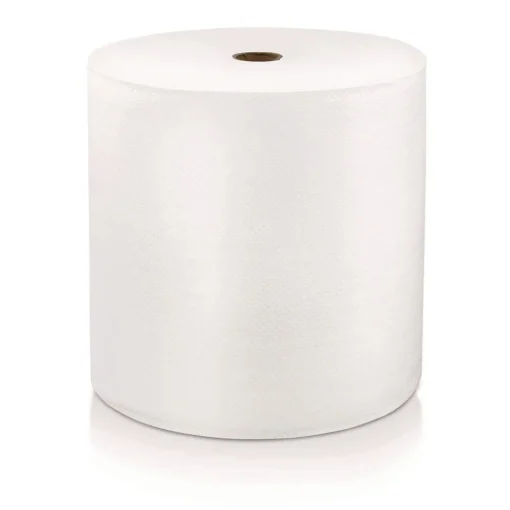 Sale 8 in. x 1000 ft. 1-Ply Hard Wound Roll Towel - White (6/Carton) Cleaning & Janitorial Supplies