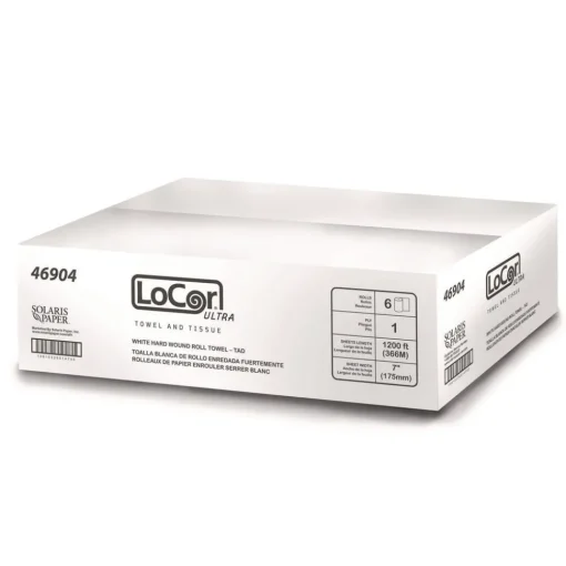 Best 7 in. x 1,200 ft. 1-Ply Hard Wound TAD Roll Towel - White (6/Carton) Cleaning & Janitorial Supplies