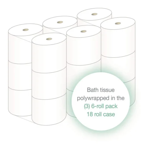 2-Ply High-Capacity Bath Tissue - White (18 Rolls/Carton) Cleaning & Janitorial Supplies