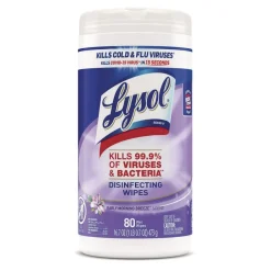 Clearance 19200-89347 7 in. x 7.25 in. 1-Ply Disinfecting Wipes - Early Morning Breeze, White (6 Canisters/Carton) Cleaning & Janitorial Supplies