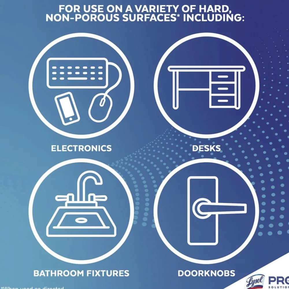 Clearance 19200-89347 7 in. x 7.25 in. 1-Ply Disinfecting Wipes - Early Morning Breeze, White (6 Canisters/Carton) Cleaning & Janitorial Supplies