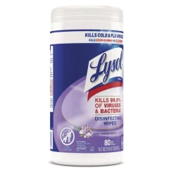 Clearance 19200-89347 7 in. x 7.25 in. 1-Ply Disinfecting Wipes - Early Morning Breeze, White (6 Canisters/Carton) Cleaning & Janitorial Supplies