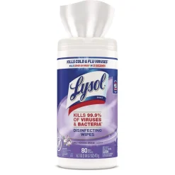 Clearance 19200-89347 7 in. x 7.25 in. 1-Ply Disinfecting Wipes - Early Morning Breeze, White (6 Canisters/Carton) Cleaning & Janitorial Supplies
