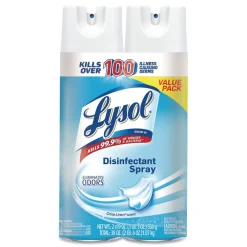 Best 19200-99608 19 oz. Aerosol Spray Disinfectant Spray - Crisp Linen (4/Carton) Cleaning & Janitorial Supplies