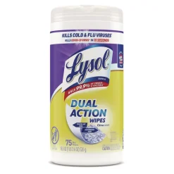 Hot 7 in. x 7.5 in. 1-Ply Dual Action Disinfecting Wipes - Citrus, White/Purple (6 Canisters/Carton) Skin Care & Personal Hygiene