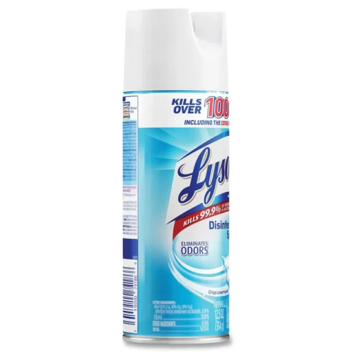 Clearance 12.5 oz. Aerosol Disinfectant Spray - Crisp Linen Scent Cleaning & Janitorial Supplies