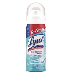 Clearance 1.5 oz Aerosol To Go Disinfectant Spray - Crisp Linen Scent (12/Carton) Cleaning & Janitorial Supplies