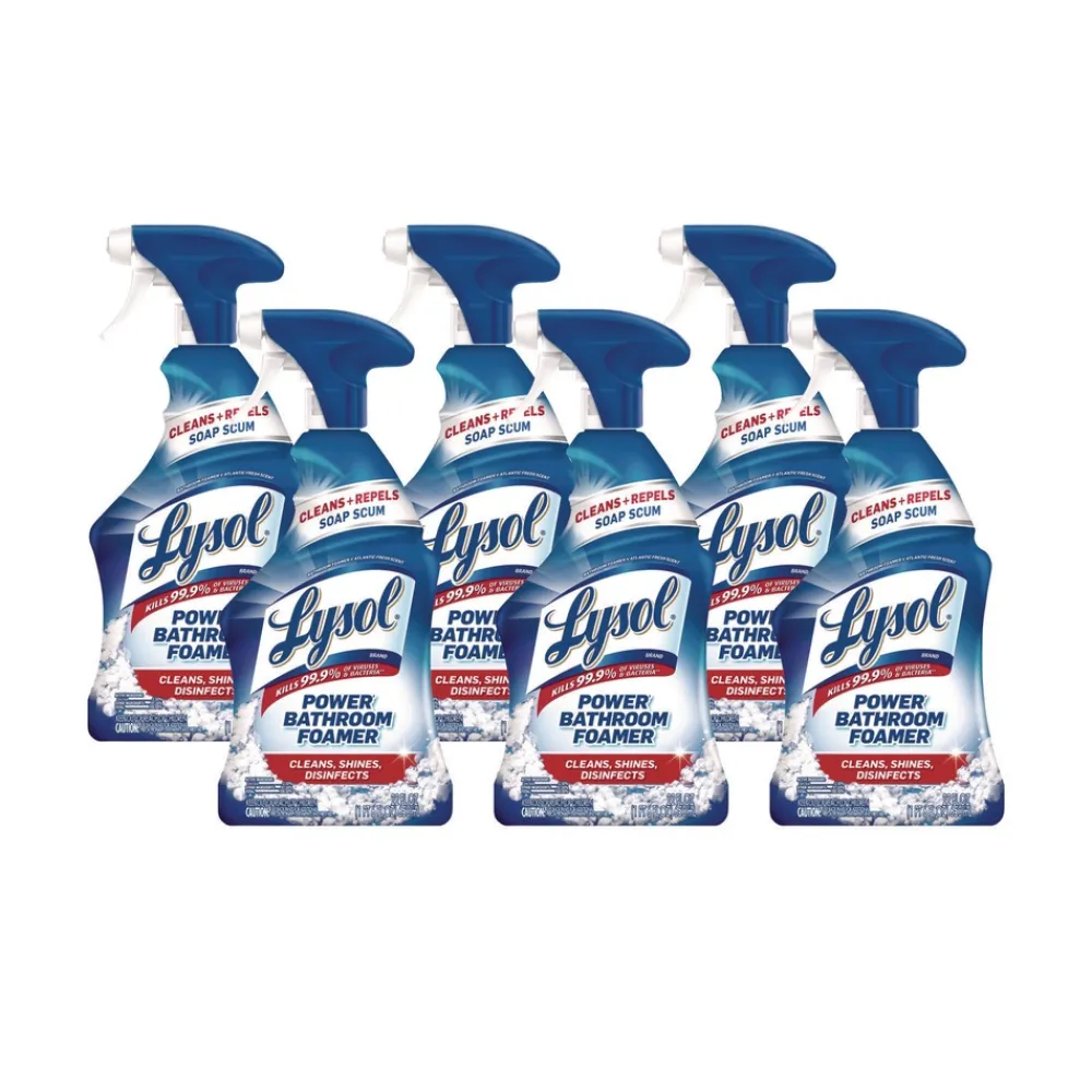 Sale Power 22 oz. Trigger Spray Bottle Liquid Disinfectant Bathroom Foamer - Unscented (6/Carton) Cleaning & Janitorial Supplies