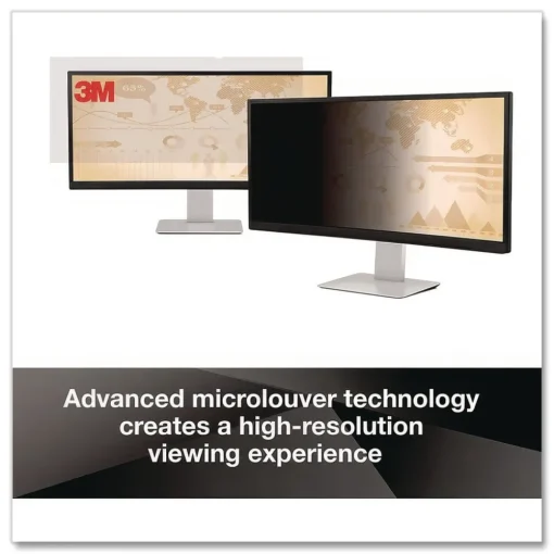 Best 16:9 Aspect Ratio Frameless Blackout Privacy Filter for 24 in. Widescreen Flat Panel Monitor Office Accessories