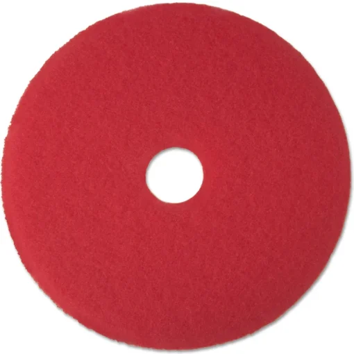 Outlet 14 in. Low-Speed Buffer Floor Pads - Red (5/Carton) Cleaning & Janitorial Supplies