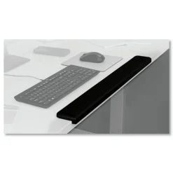30.13 in. x 3.25 in. Gel Wrist Rest for Standing Desks - Black Mouse Pads & Wrist Support