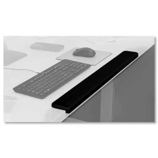30.13 in. x 3.25 in. Gel Wrist Rest for Standing Desks - Black Mouse Pads & Wrist Support