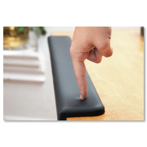 30.13 in. x 3.25 in. Gel Wrist Rest for Standing Desks - Black Mouse Pads & Wrist Support