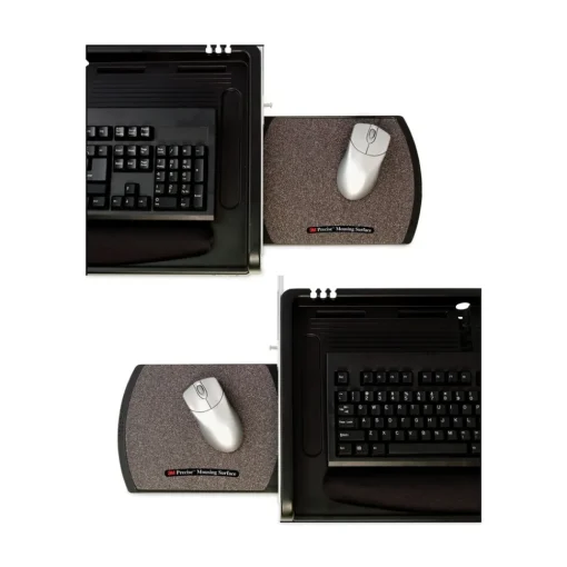 23 in. x 14 in. Under Desk Keyboard Drawer - Black Desk Accessories & Office Organizers