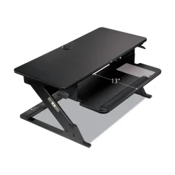 Discount 35.4 in. x 22.2 in. x 6.2 in. to 20 in. Precision Standing Desk - Black Office Furniture & Lighting