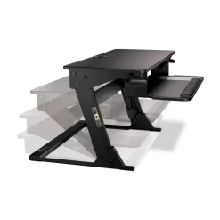 Discount 35.4 in. x 22.2 in. x 6.2 in. to 20 in. Precision Standing Desk - Black Office Furniture & Lighting