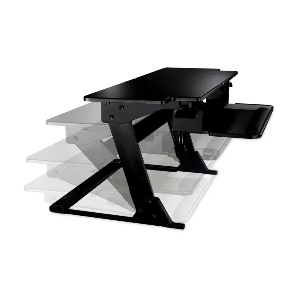 Hot 42 in. x 23.2 in. x 6.2 in. to 20 in. Precision Standing Desk - Black Office Furniture & Lighting