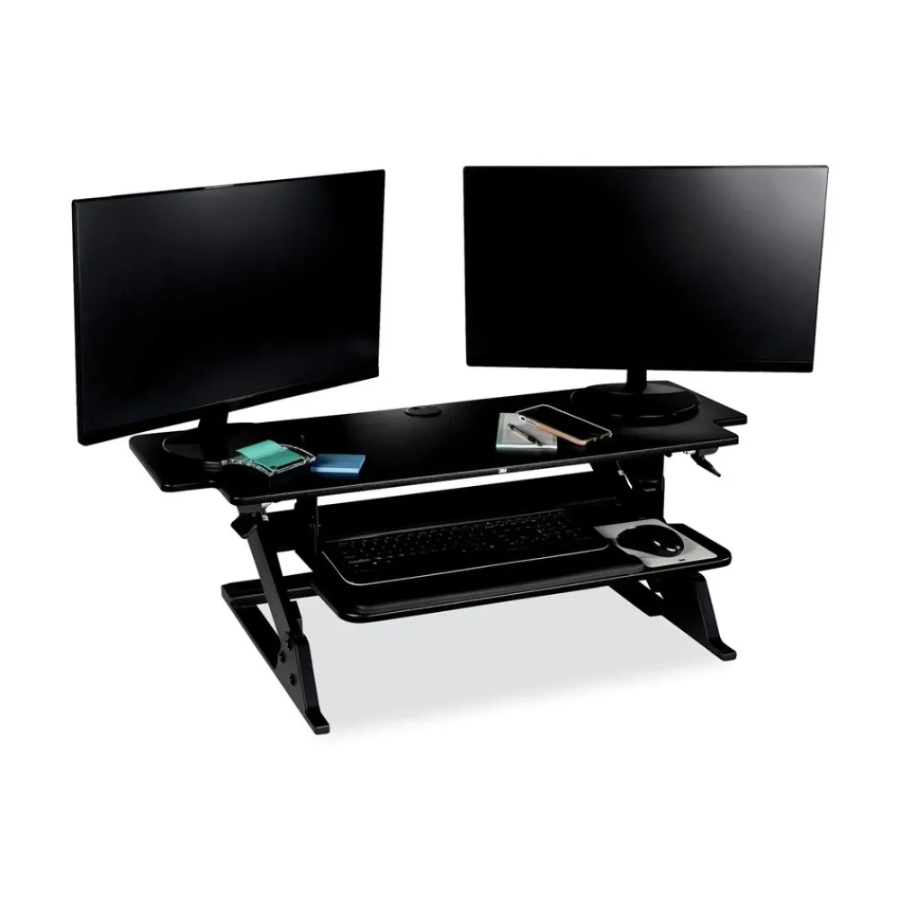 Hot 42 in. x 23.2 in. x 6.2 in. to 20 in. Precision Standing Desk - Black Office Furniture & Lighting