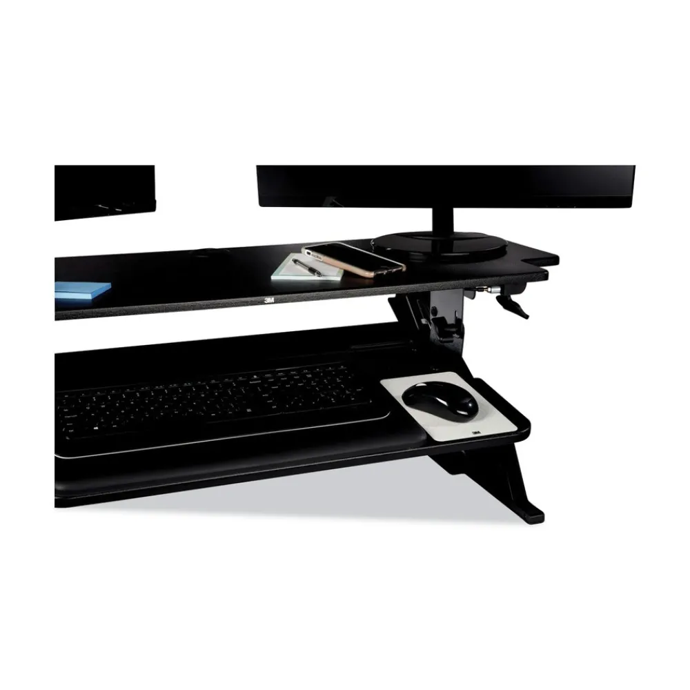 Hot 42 in. x 23.2 in. x 6.2 in. to 20 in. Precision Standing Desk - Black Office Furniture & Lighting
