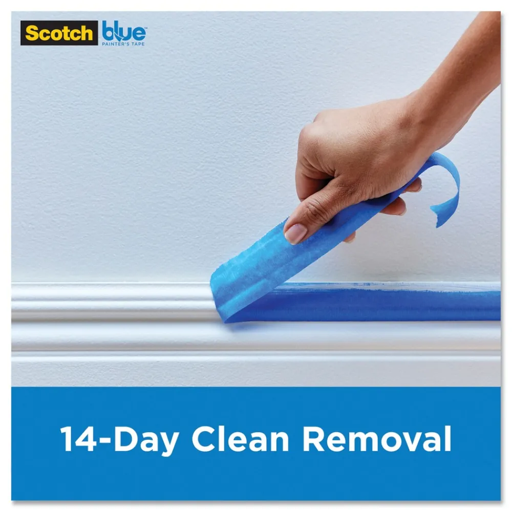 Hot 2 in. x 60 yds 3 in. Core Original Multi-Surface Painter's Tape - Blue (1-Roll) Mailing, Packing & Shipping