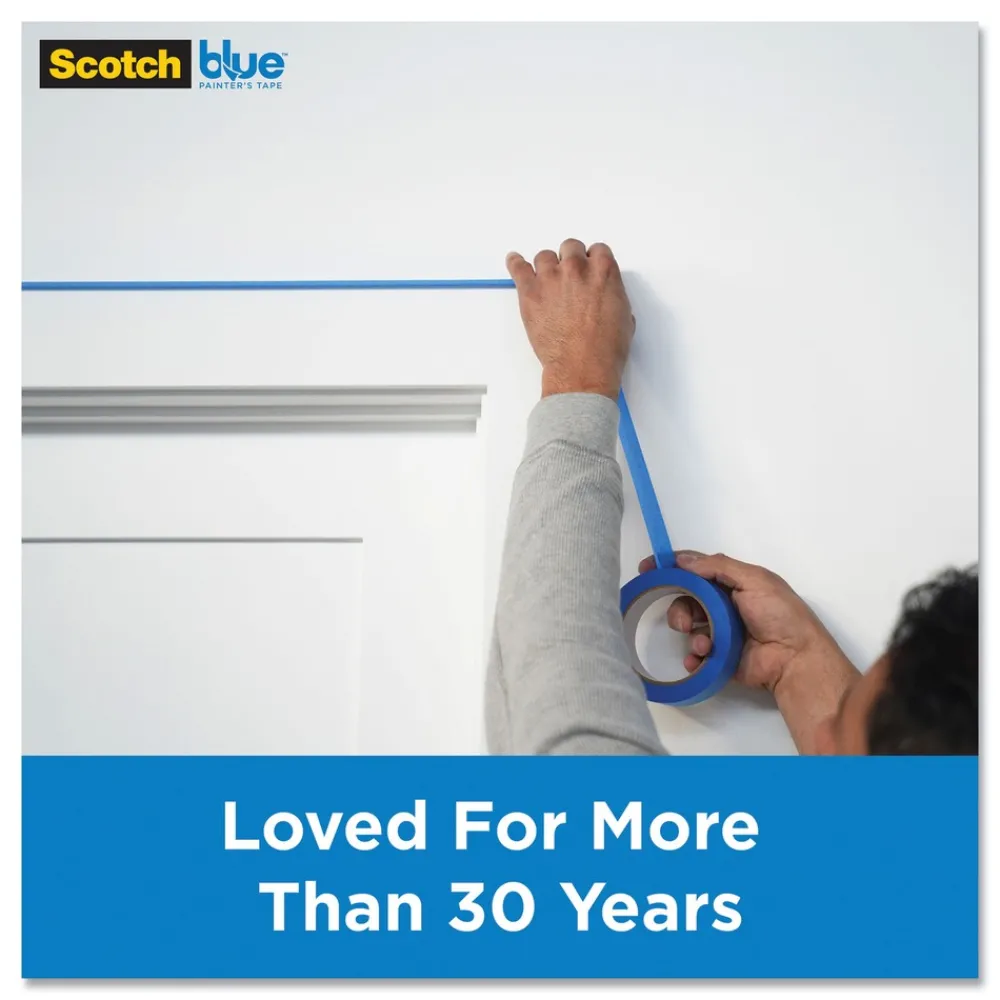 Hot 2 in. x 60 yds 3 in. Core Original Multi-Surface Painter's Tape - Blue (1-Roll) Mailing, Packing & Shipping