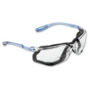 Best CCS plus1.5 Diopter Strength Protective Eyewear with Foam Gasket - Blue Plastic Frame, Clear Polycarbonate Lens Eye Protection