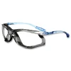 Discount CCS Protective Eyewear with Foam Gasket - Blue Plastic Frame/Clear Polycarbonate Lens Eye Protection