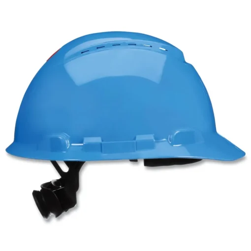 Outlet SecureFit H-Series 4-Point Pressure Diffusion Ratchet Suspension H-700 Vented Cap with UV Indicator Hard Hats - Blue Protective Head Gear