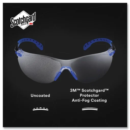 Outlet Solus 1000 Series Safety Glasses - Blue Plastic Frame Clear Polycarbonate Lens Eye Protection