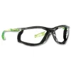 Discount Solus CCS Series Protective Eyewear - Green Plastic Frame Clear Polycarbonate Lens Eye Protection