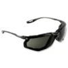 Discount Virtua CCS Protective Eyewear with Foam Gasket - Black/Gray Plastic Frame Gray Polycarbonate Lens Eye Protection
