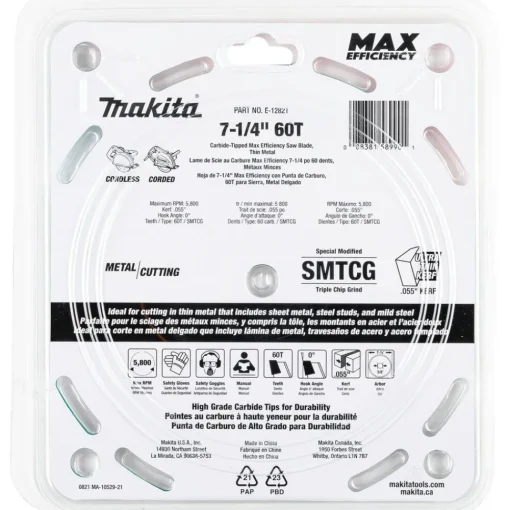 Sale 7-1/4 in. 60T Carbide-Tipped Max Efficiency Saw Blade Power Tool Accessories