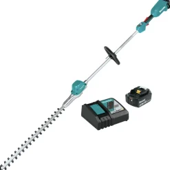 Discount 18V LXT Brushless Lithium-Ion 24 in. Cordless Pole Hedge Trimmer Kit (5 Ah) Hedge Trimmers