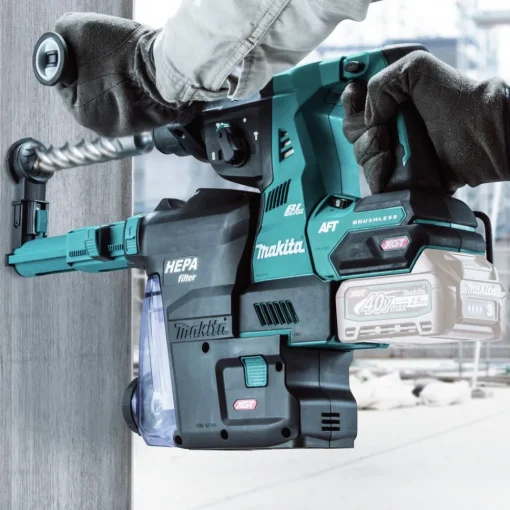 Clearance 40V max XGT AWS Capable Brushless Lithium-Ion 1-1/8 in. Cordless AVT Rotary Hammer with Dust Extractor, accepts SDS-MAX, AFT bits (Tool Only) Concrete Tools|Demo And Breaker Hammers