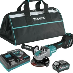 New 40V Max XGT Brushless Lithium-Ion 5 in. Cordless X-LOCK AWS Angle Grinder with Electric Brake Kit (4 Ah) Angle Grinders