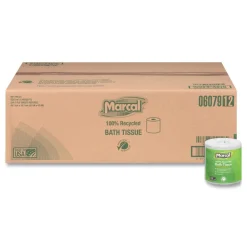 Discount 2 Ply 100% Recycled Septic Safe Bath Tissues - White (48/Carton) Paper & Dispensers